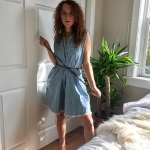 Current / Elliot light wash denim oversized dress